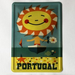 Portugal Sol - Barco Postal Metálico 10x15